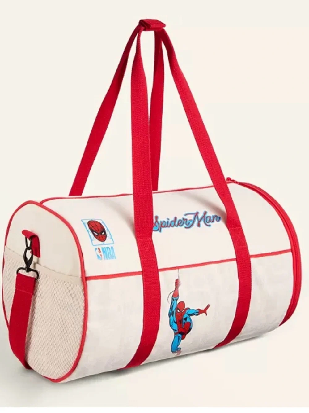 NBA Spider-Man Red and White Duffel Bag - Men